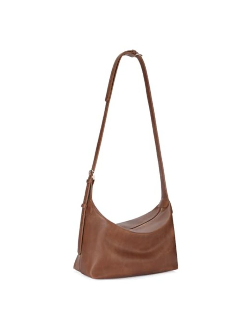 Soft Foldable PU Leather Hobo Bag for Women Stylish Slouchy Shoulder Handbag